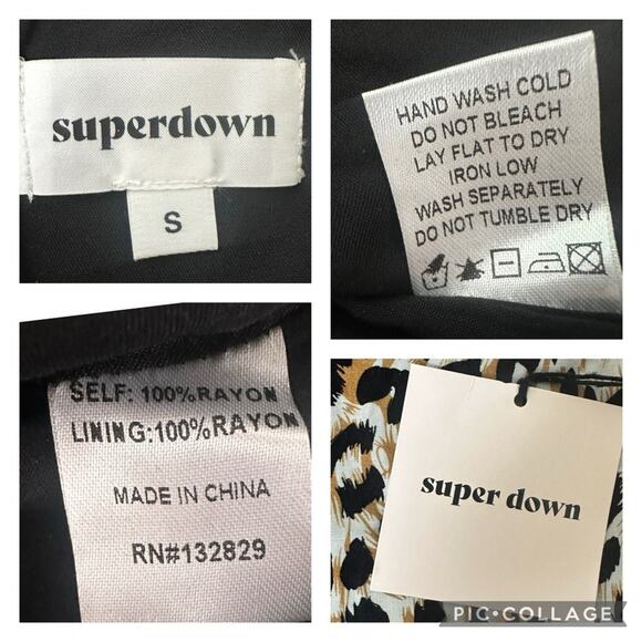 NWT Superdown x REVOLVE Harper Leopard Print Mini Tee Dress Size Small NEW - Picture 14 of 15